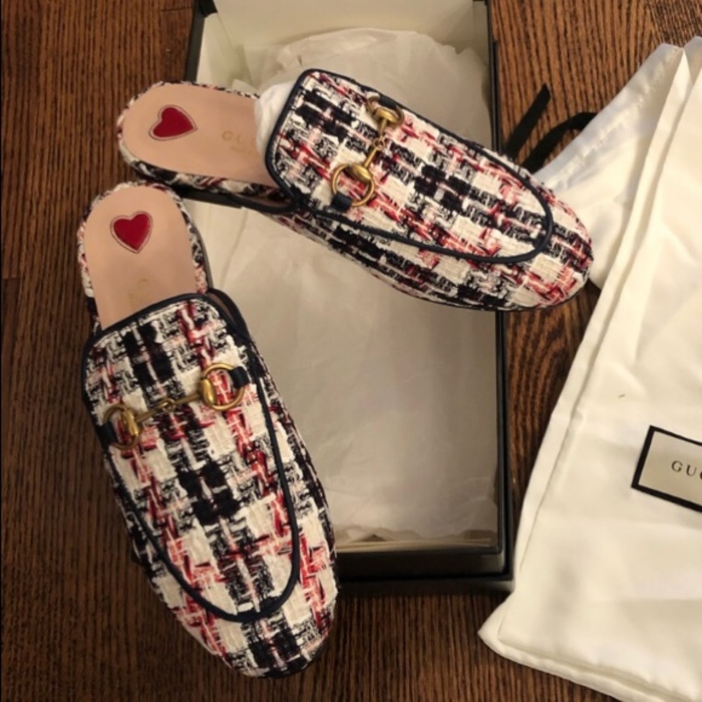 Gucci Princetown Mules EU 36 Tweed